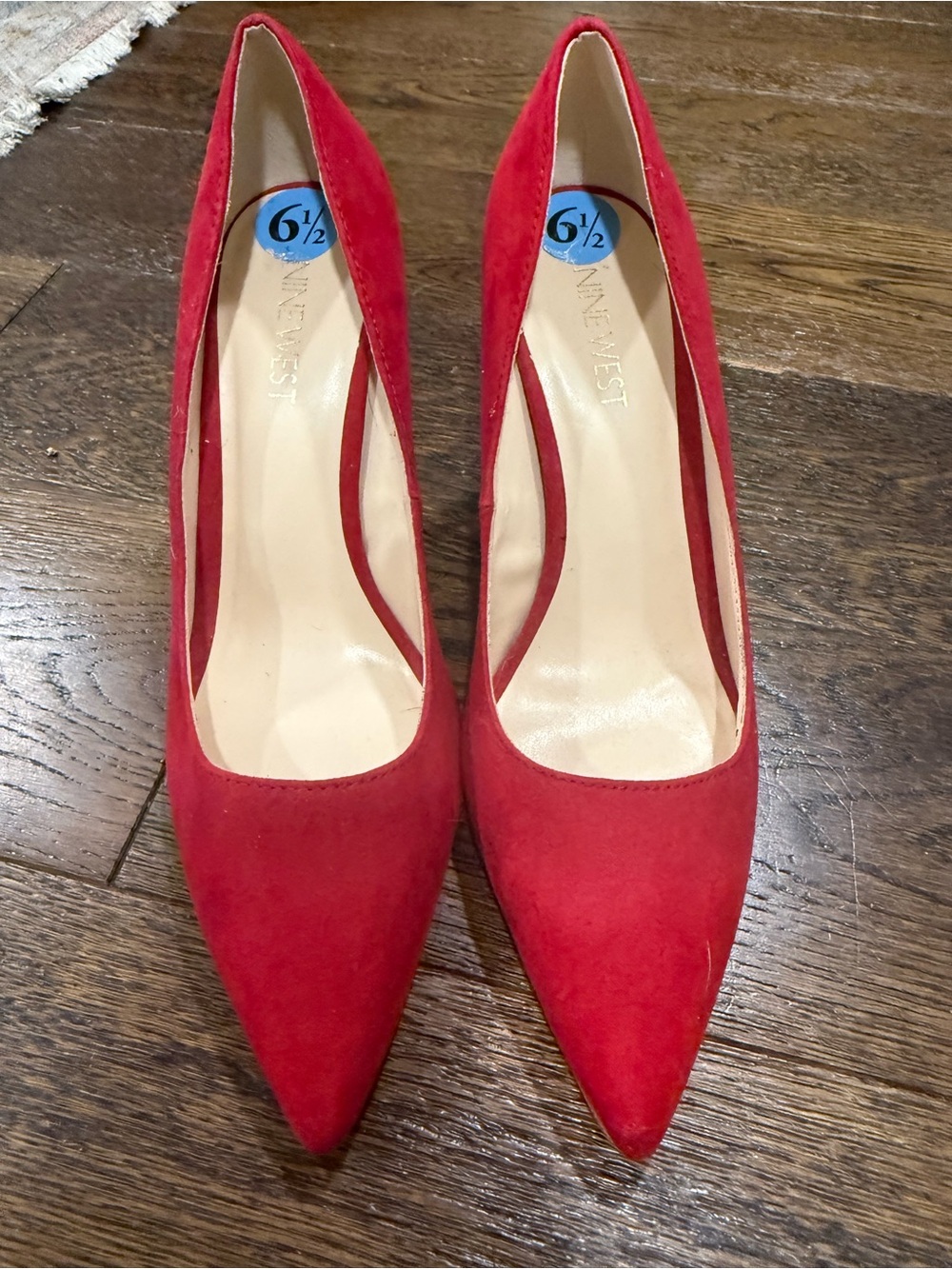 Nine West Red Suede Heels